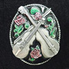 Fiddle with Roses Bolo Tie 