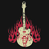 Guitar Flames Girls T-shirt