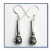 Silver Microphone Earrings