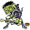 guitar player sticker
