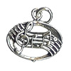 Oval Music Notes Charm