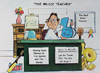 Music Teacher Cartoon Print