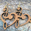 music note earrings