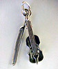 Silver Violin Charm