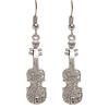Violin Earrings � Silver